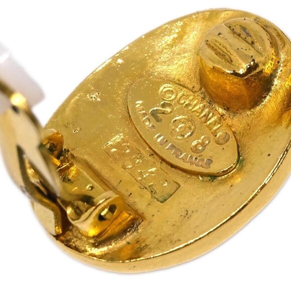 Chanel Oval Earrings Clip-On Gold - Picture 4 of 4